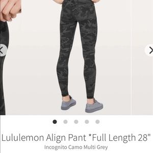 lululemon athletica Align Pant 28" Incognito Camo Multi Grey